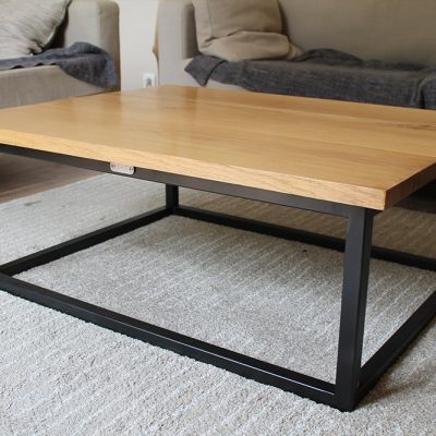 Table basse bois/métal classique | 100x80x40