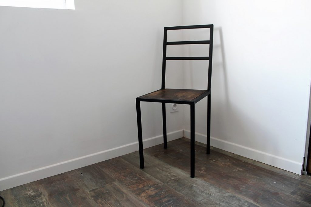 Chaise bois/métal par Béarn Métal Design