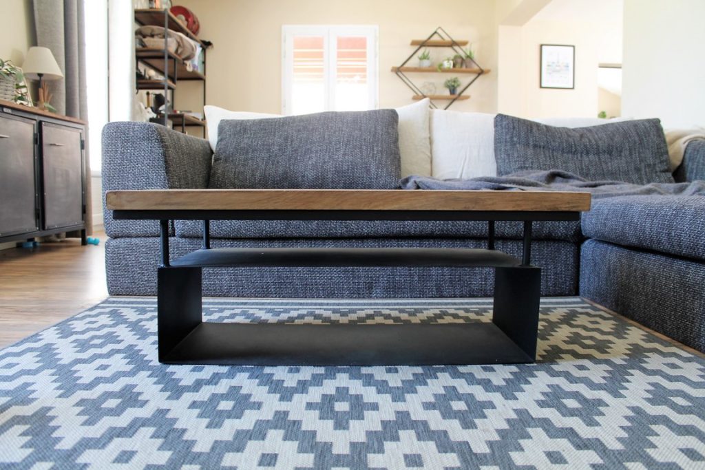 Table basse bois/métal avec rangement Béarn Métal Design