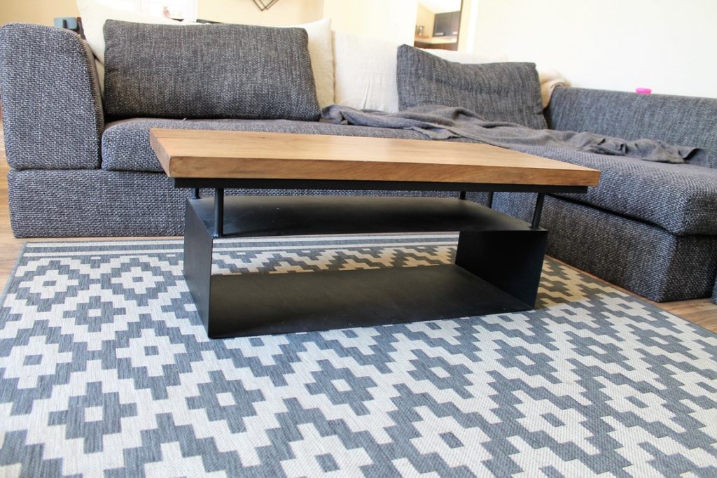 Table basse bois/métal avec rangement Béarn Métal Design