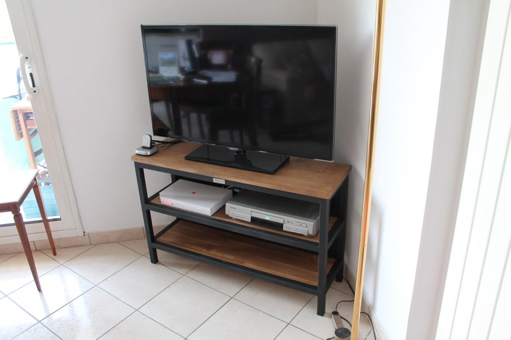Meuble tv 1m bois/métal Béarn Métal Design