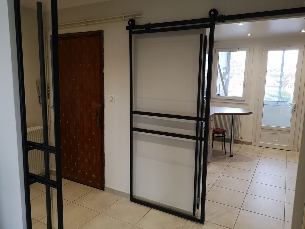 Porte verrière sur glissière Béarn Métal Design