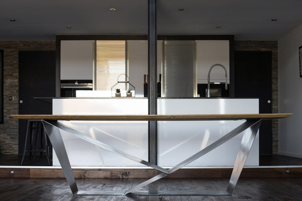Table à manger design bois/métal Béarn Métal Design