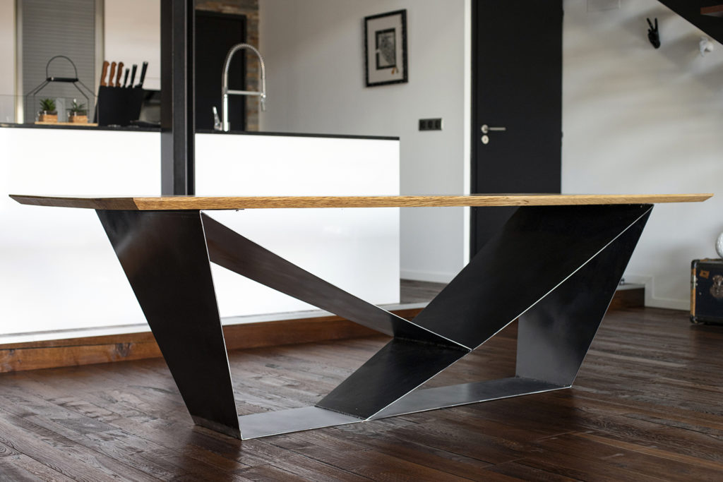 Table à manger design bois/métal Béarn Métal Design