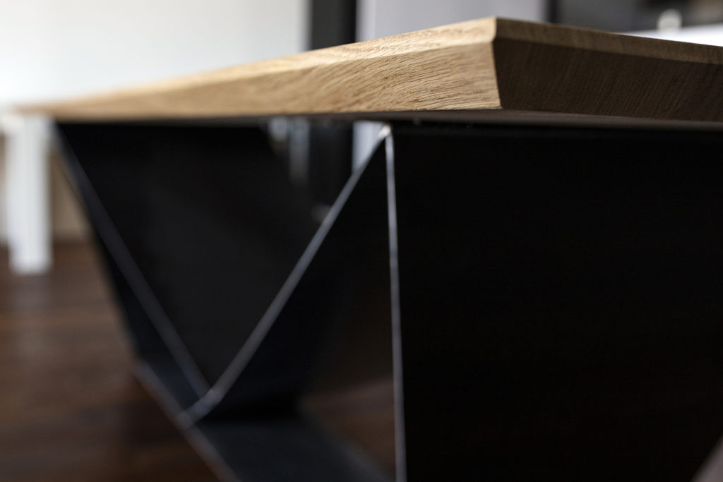 Table à manger design bois/métal Béarn Métal Design