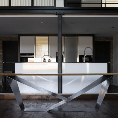 Table à manger design bois/métal Béarn Métal Design