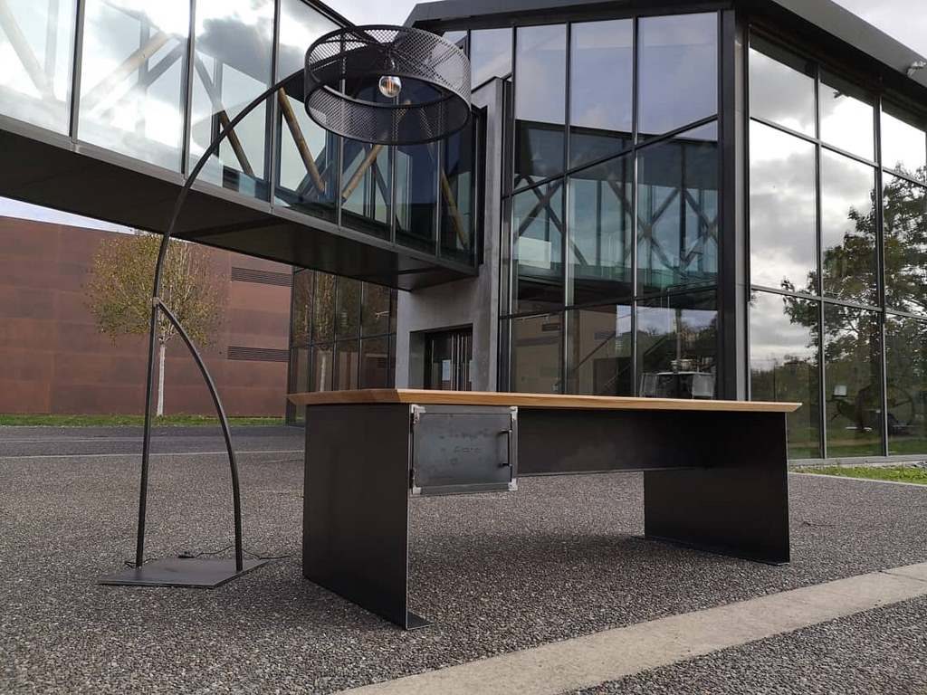 Bureau + lampe Béarn Métal Design