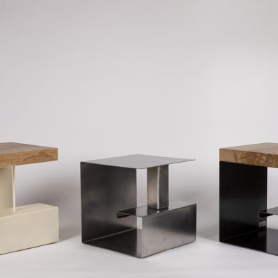 Table d'appoint 3 modèles métal/bois ou full métal Béarn Métal Design