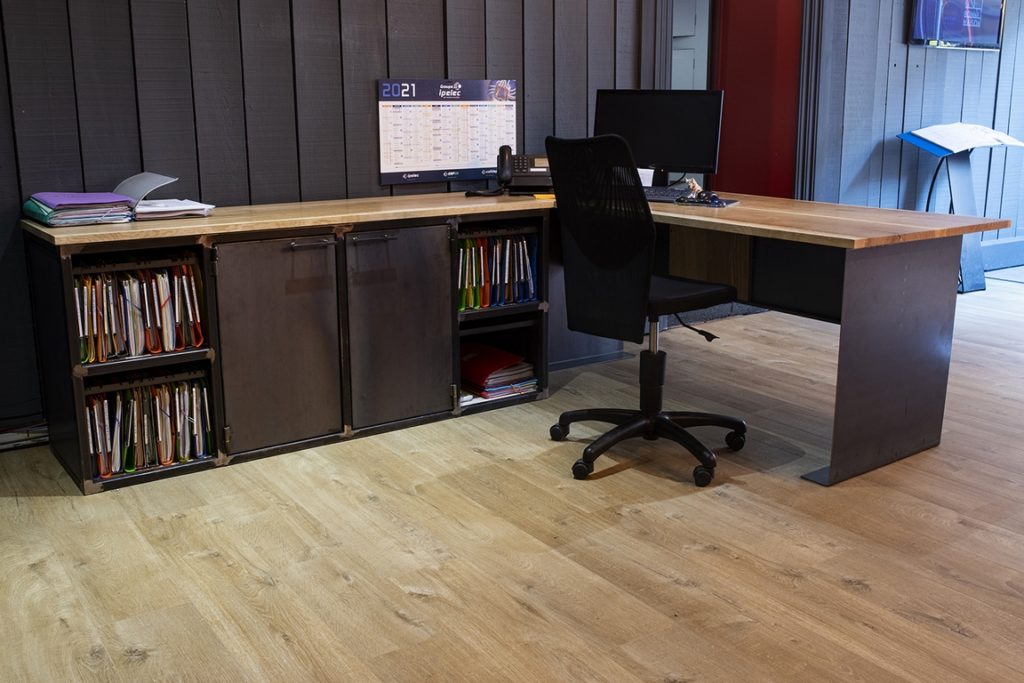 Agencement bureau bois/métal Béarn Métal Design