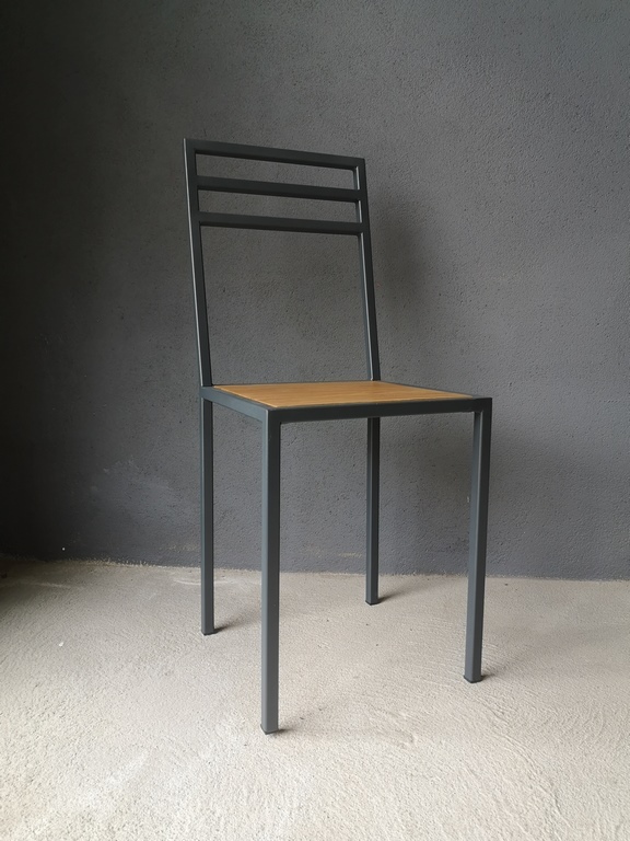 Chaise bois/Métal moderne par Béarn Métal Design