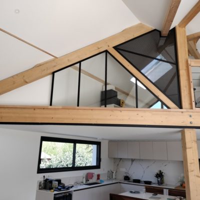 Verrière sur charpente Béarn Métal Design