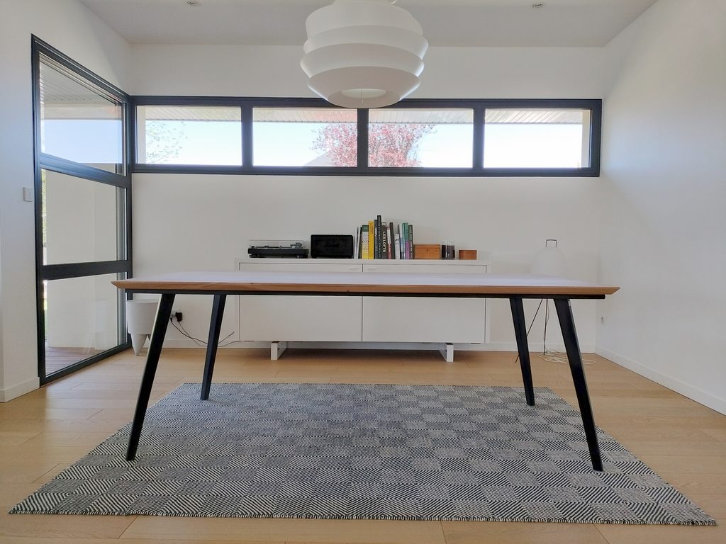 Table à manger bois/métal Béarn Métal Design